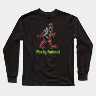 Party Animal Bigfoot Long Sleeve T-Shirt